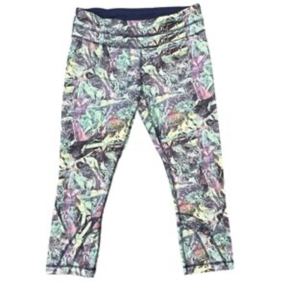 Lululemon Run Inspire Crop II leggings Iridescent Multi print
